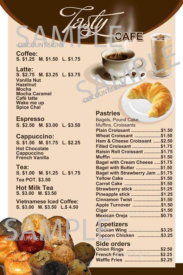 Tasty Cafe - Westminster, CA menu_pic
