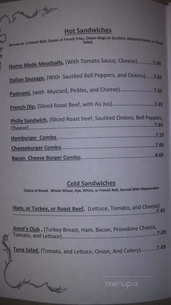Anna's Cafe - Rancho Cucamonga, CA menu_pic