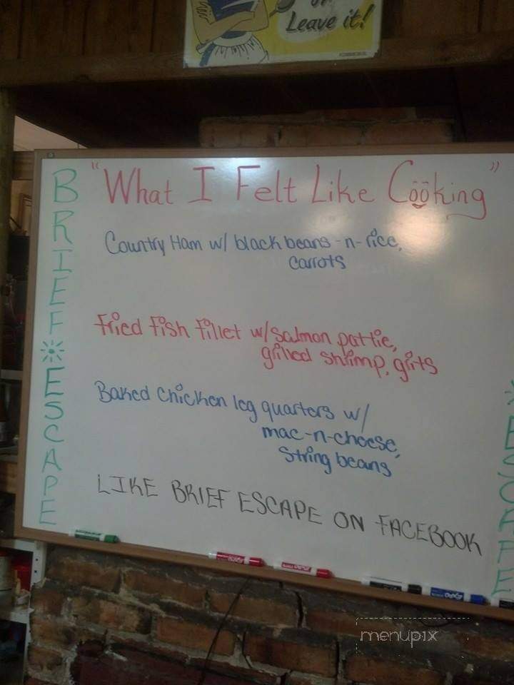 Brief Escape - Reidsville, GA menu_pic