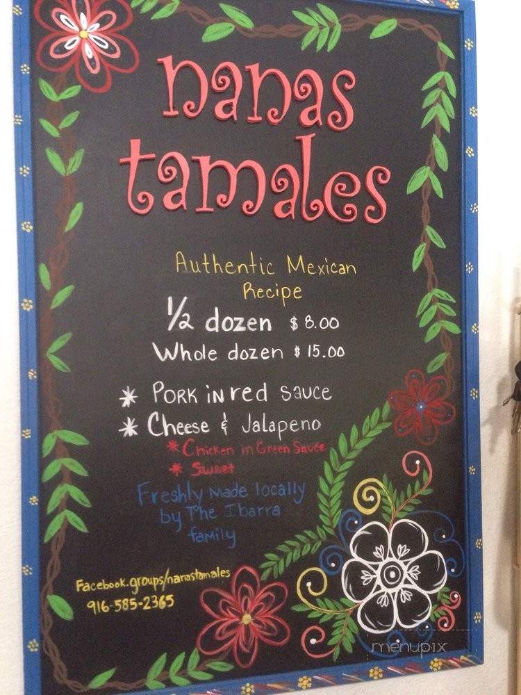 Nana's Tamales - Lincoln, CA menu_pic