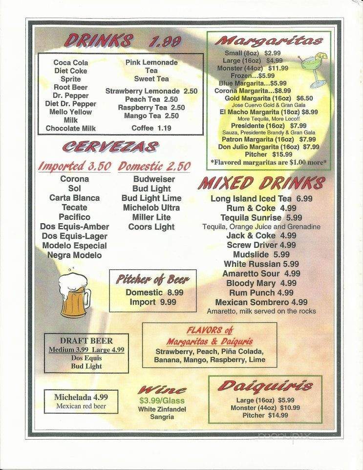 Los Aztecas - Claremore, OK menu_pic