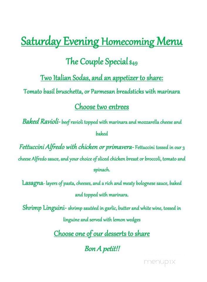 Dominic's Italian Ristorante - Rhinelander, WI menu_pic