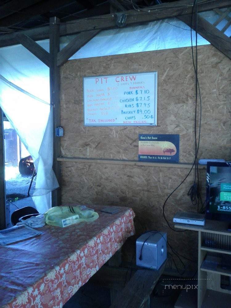 Pit Crew BBQ - Clarksville, TN menu_pic