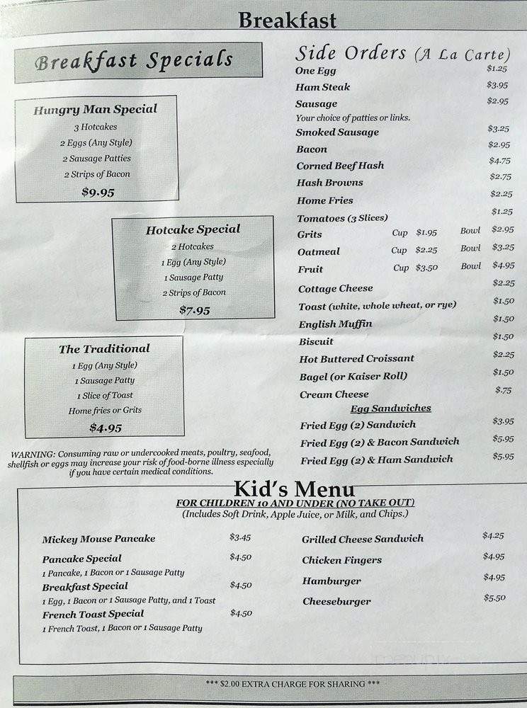 Mack's Cafe - Pompano Beach, FL menu_pic