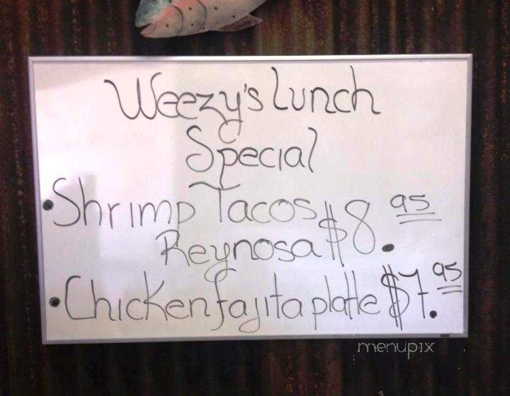 Weezy's - McAllen, TX menu_pic