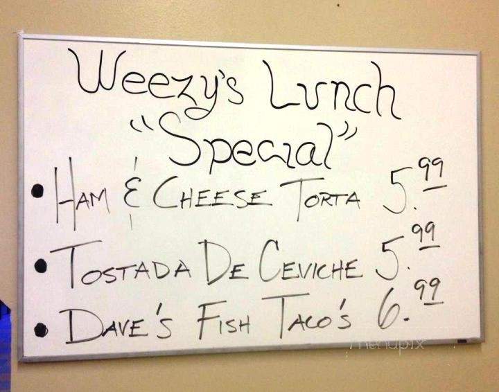 Weezy's - McAllen, TX menu_pic