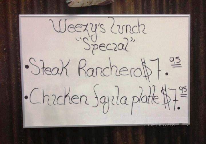 Weezy's - McAllen, TX menu_pic