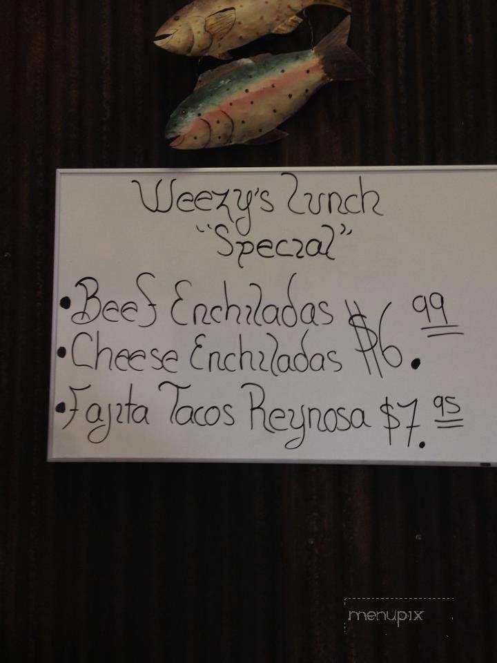 Weezy's - McAllen, TX menu_pic