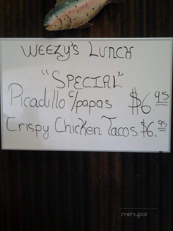 Weezy's - McAllen, TX menu_pic