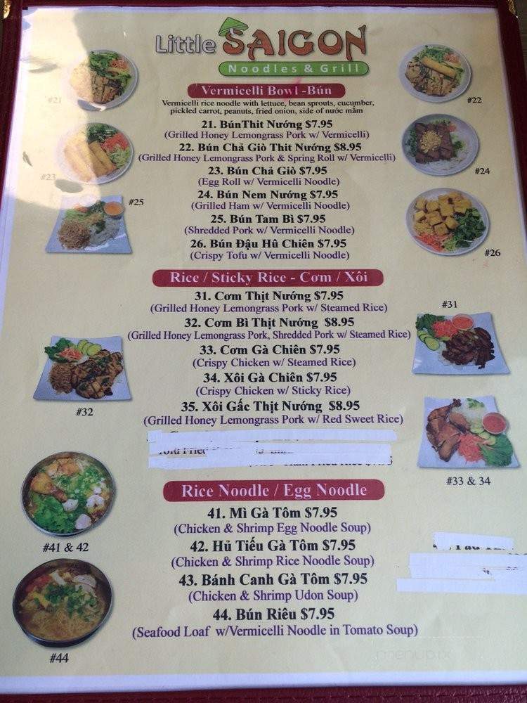Little Saigon Noodles & Grill - Portland, OR menu_pic
