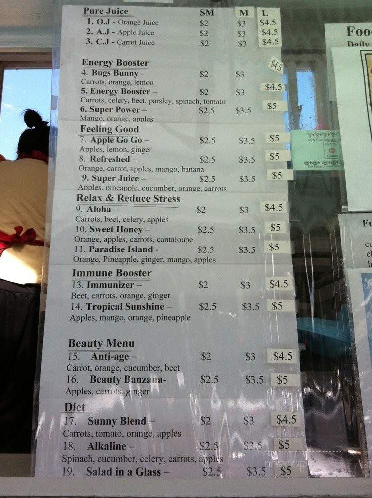 Healthy Corner - Portland, OR menu_pic