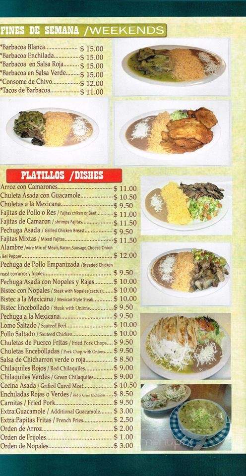 San Antonio - Passaic, NJ menu_pic