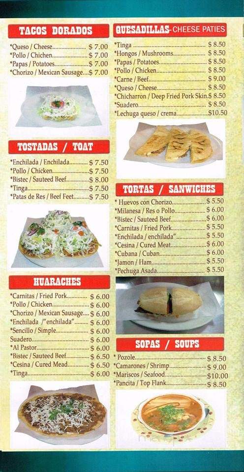 San Antonio - Passaic, NJ menu_pic