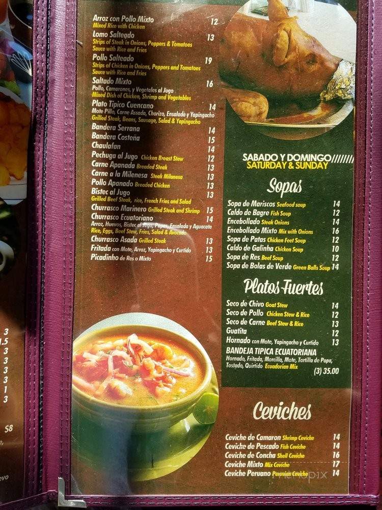 Churrasqueria Tipica - Orange, NJ menu_pic