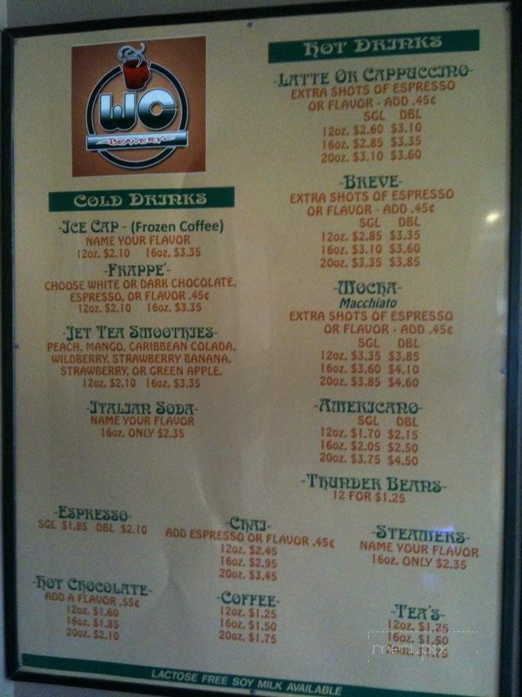 WC Beanery - Columbus, TX menu_pic