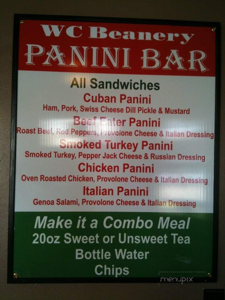 WC Beanery - Columbus, TX menu_pic