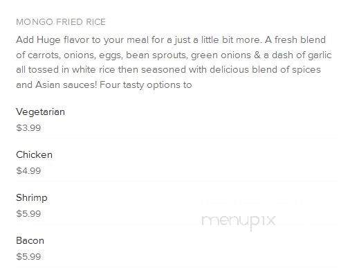 Go Mongo - Cleveland Heights, OH menu_pic