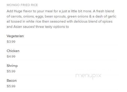 Go Mongo - Cleveland Heights, OH menu_pic