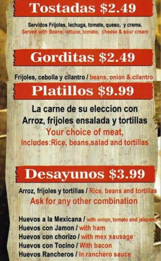 El Puesto - Cicero, IL menu_pic