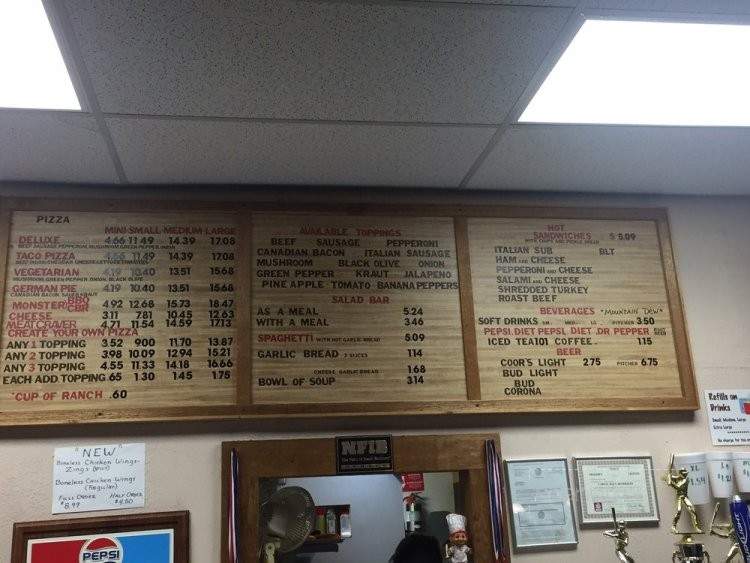 The Sideline - Kiowa, KS menu_pic