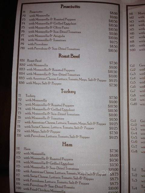 Magnifico Panini - Brooklyn, NY menu_pic