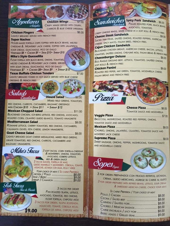 Mike's Restaurant - Jersey City, NJ menu_pic
