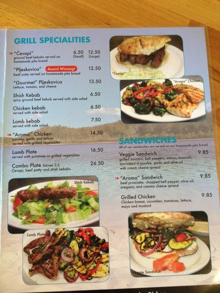 Cafe Aroma - Los Angeles, CA menu_pic