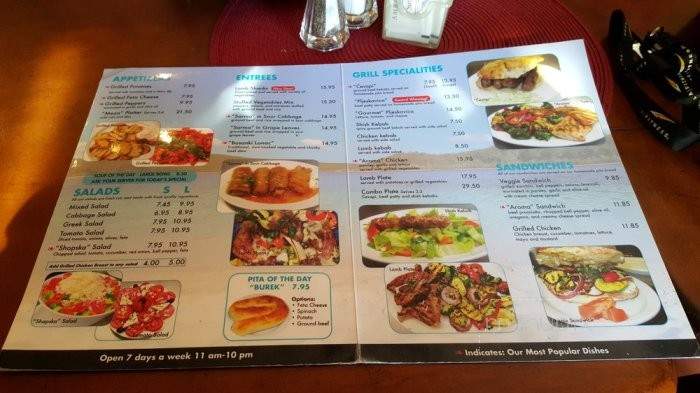 Cafe Aroma - Los Angeles, CA menu_pic