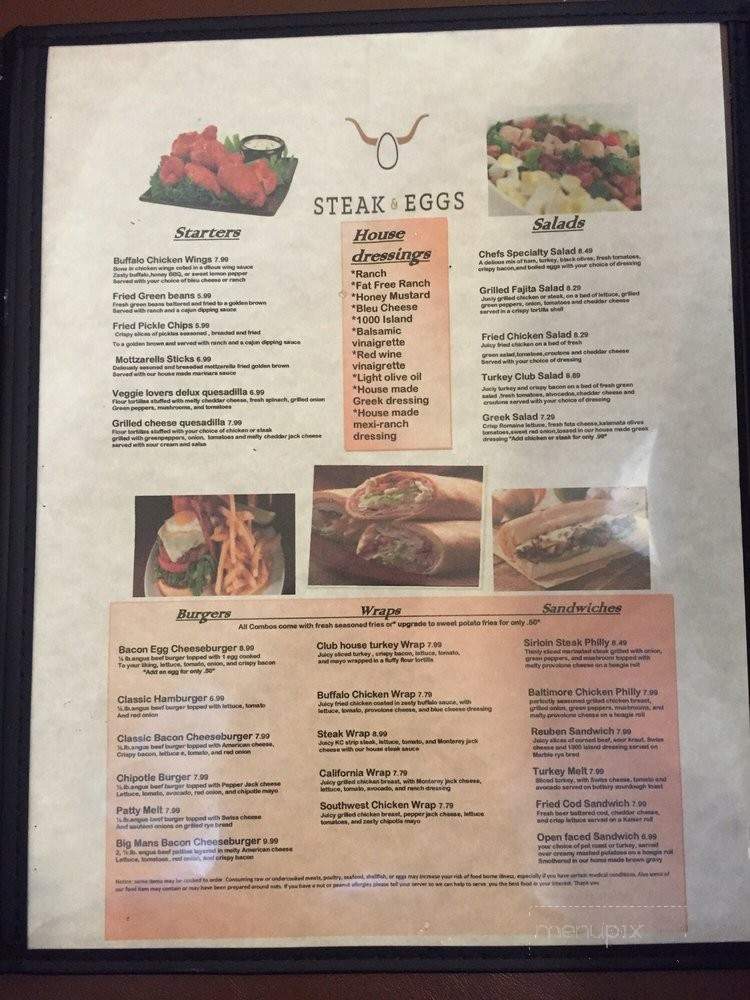 Steak & Eggs - Mobile, AL menu_pic