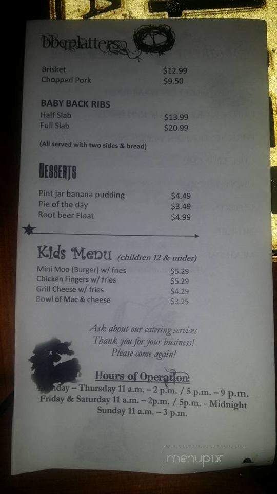 The Fat Cow - Jackson, AL menu_pic