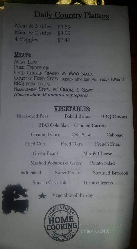 The Fat Cow - Jackson, AL menu_pic