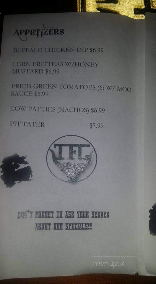 The Fat Cow - Jackson, AL menu_pic