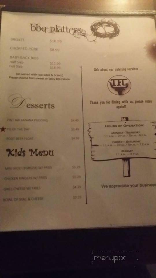 The Fat Cow - Jackson, AL menu_pic