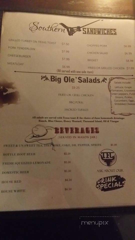 The Fat Cow - Jackson, AL menu_pic