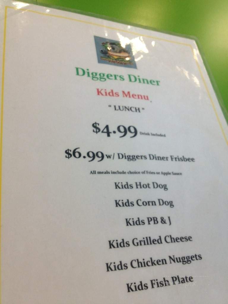 Diggers Diner - Poplar Branch, NC menu_pic
