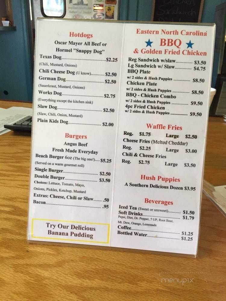 Hotdoggers Bridge Grille Cafe - Harbinger, NC menu_pic