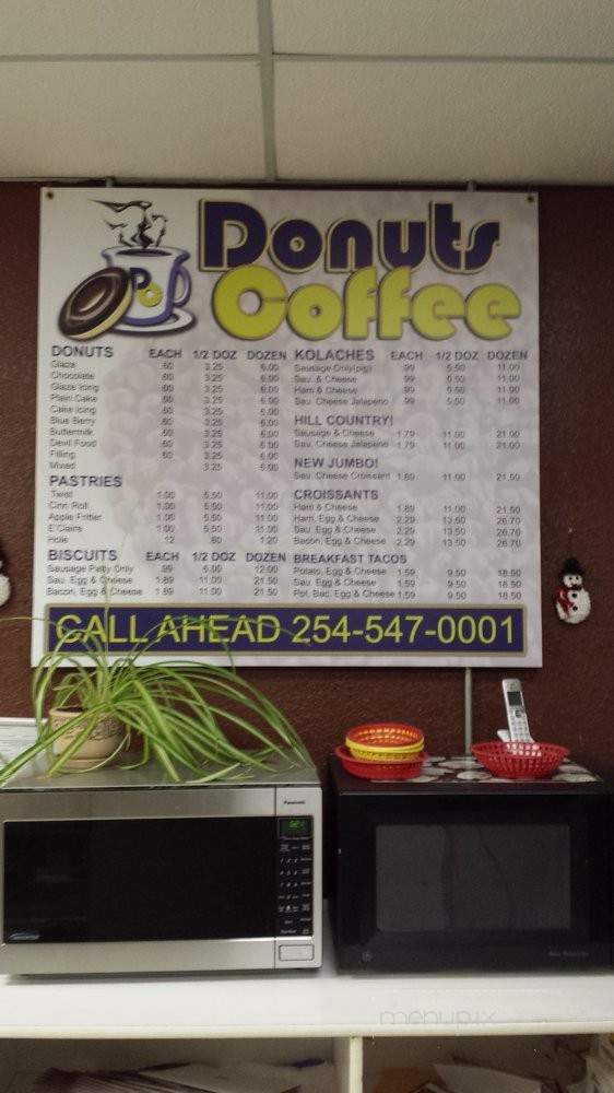 Donuts Coffee - Copperas Cove, TX menu_pic