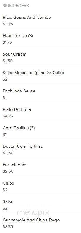 Fiesta Mexicana - Tuscumbia, AL menu_pic