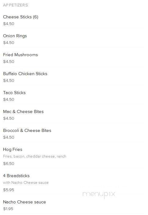 The Bull Pen - Fremont, IN menu_pic