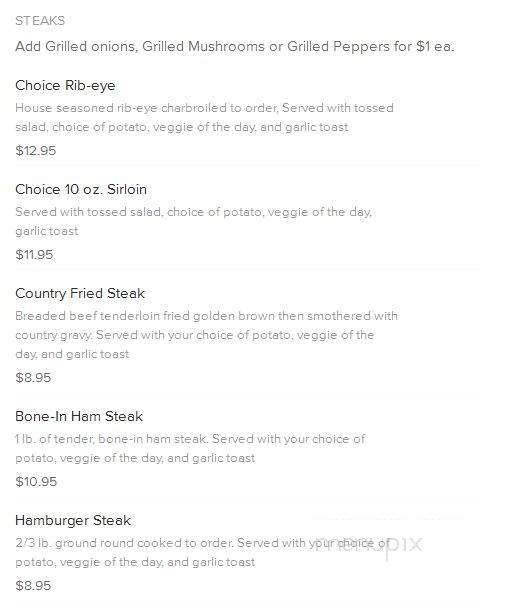 The Bull Pen - Fremont, IN menu_pic