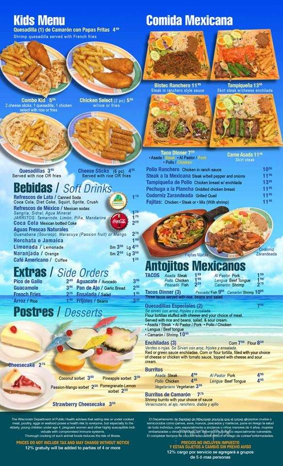 Isla del Mar #4 Mariscos Estilo Nayarit - Kenosha, WI menu_pic
