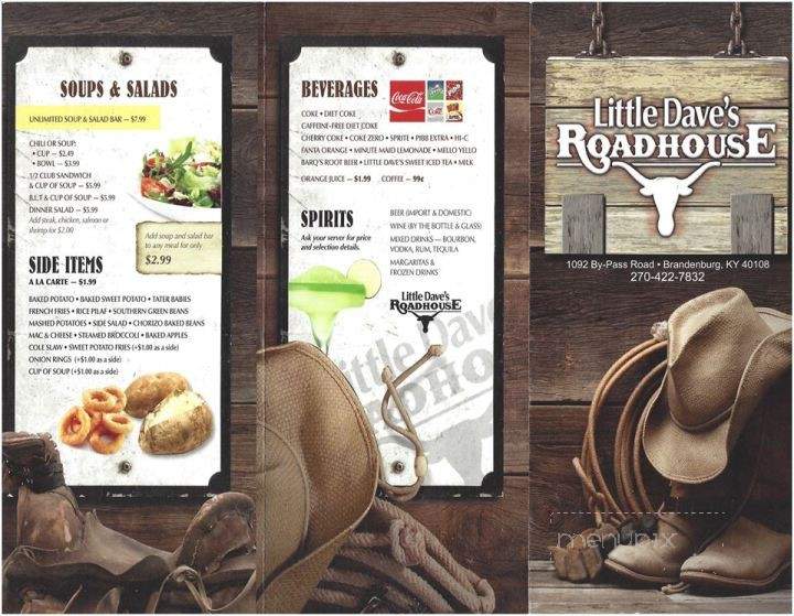 Little Dave's Roadhouse - Brandenburg, KY menu_pic