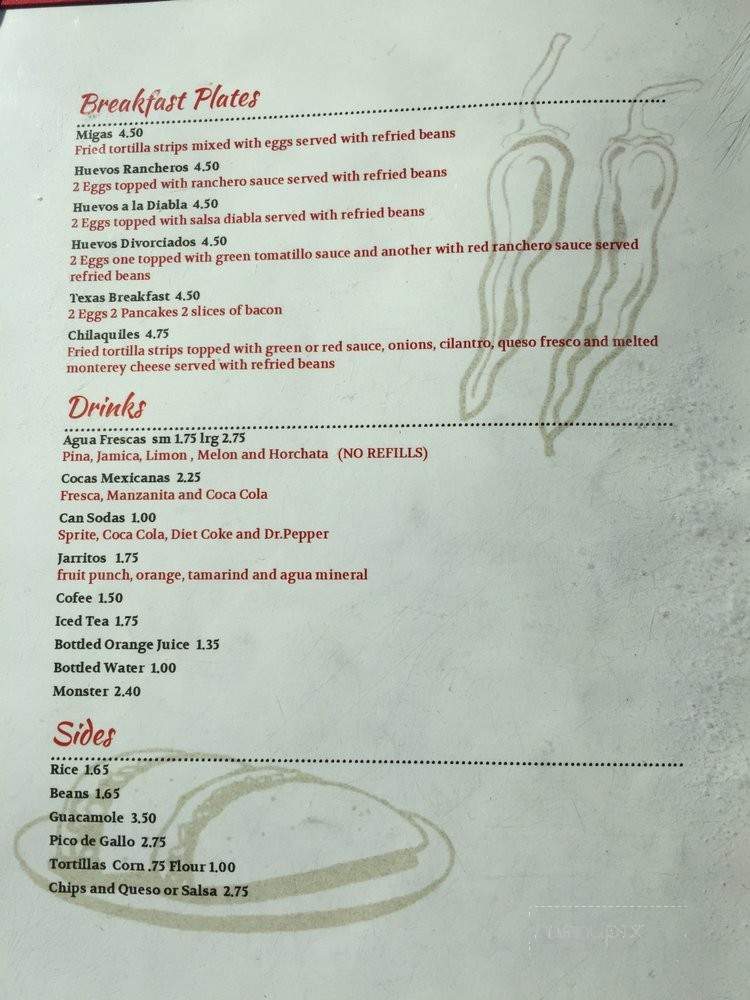 Los Gemelos Taqueria - Houston, TX menu_pic