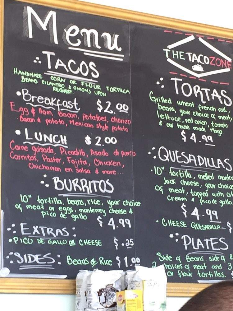 The Taco Zone - Humble, TX menu_pic