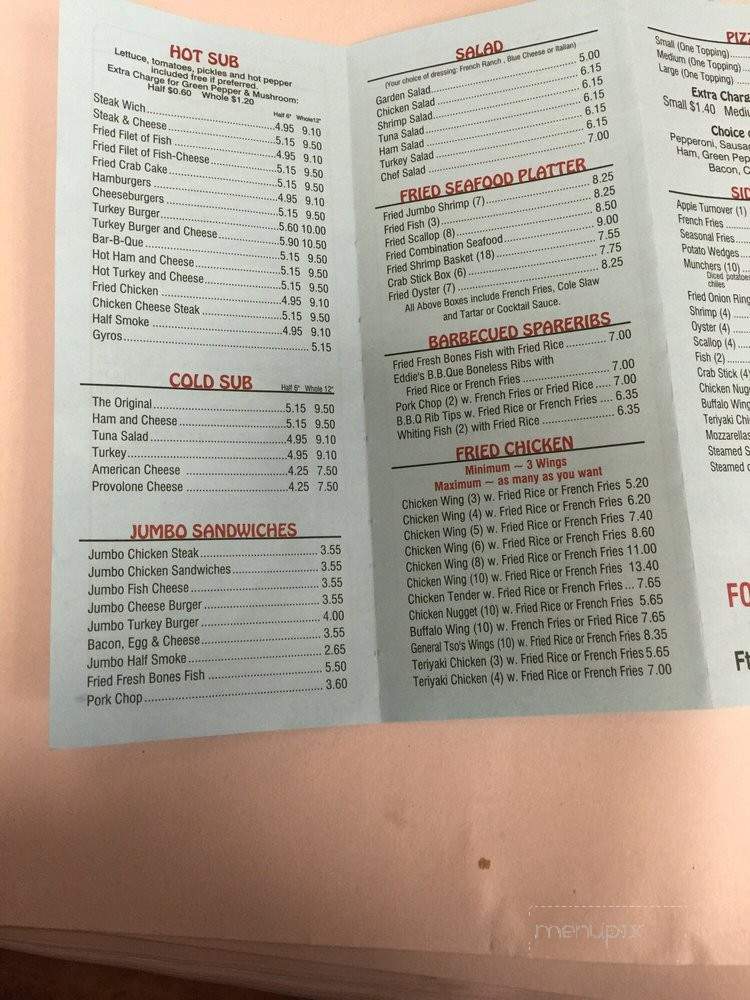 /250390577/Eddies-Carryout-Menu-Fort-Washington-MD - Fort Washington, MD