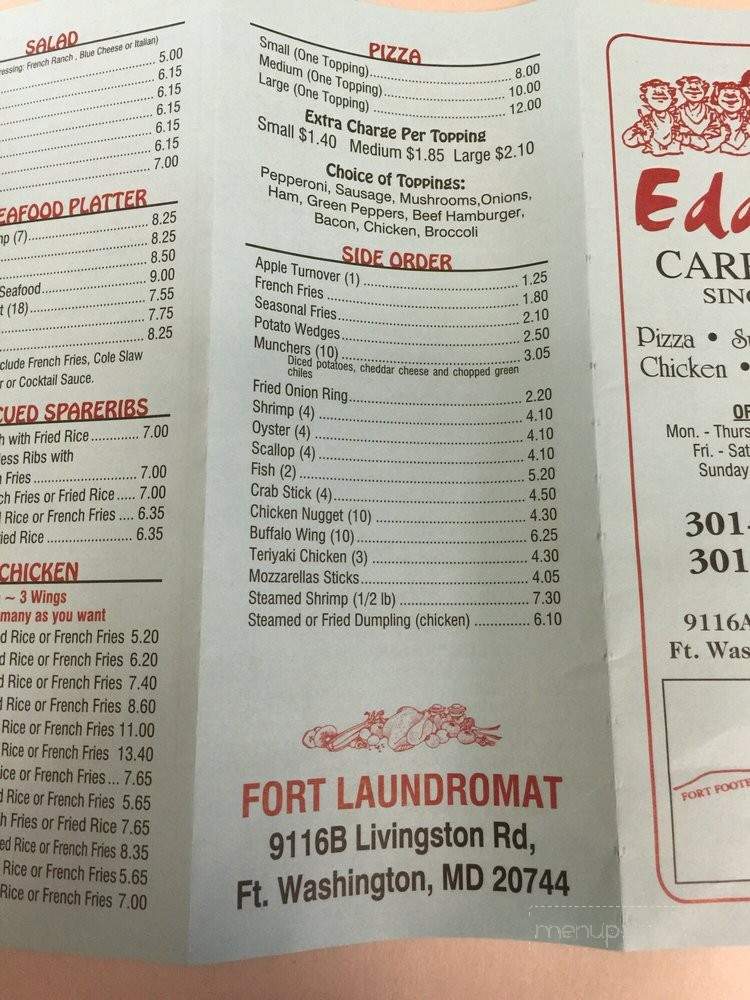 Eddie's Carryout - Fort Washington, MD menu_pic