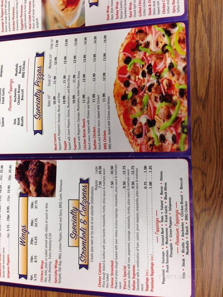 Vince's Pizza Express - Hagerstown, MD menu_pic