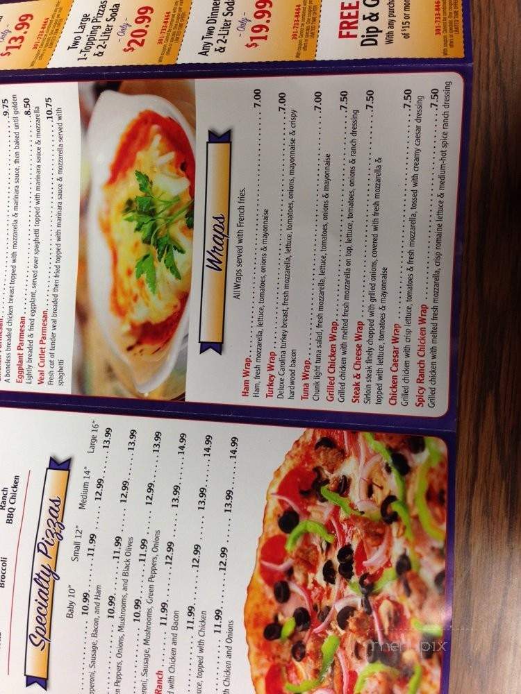 Vince's Pizza Express - Hagerstown, MD menu_pic