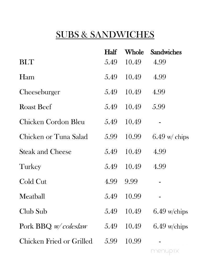 Pownall's Bistro - Martinsburg, WV menu_pic
