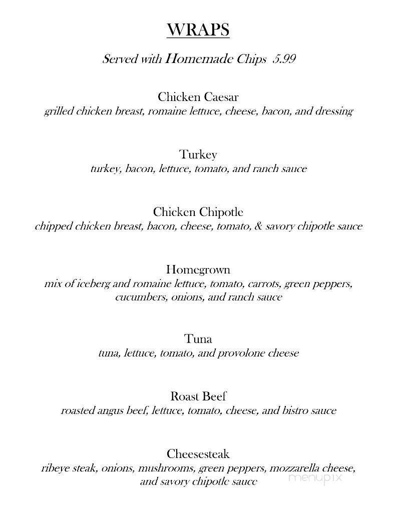 Pownall's Bistro - Martinsburg, WV menu_pic